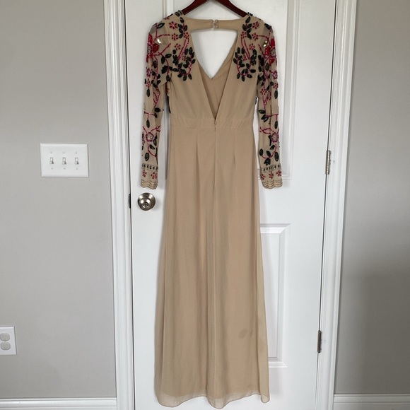 Floral Embellished Thigh Split Maxi Dress - Picture 5 of 5